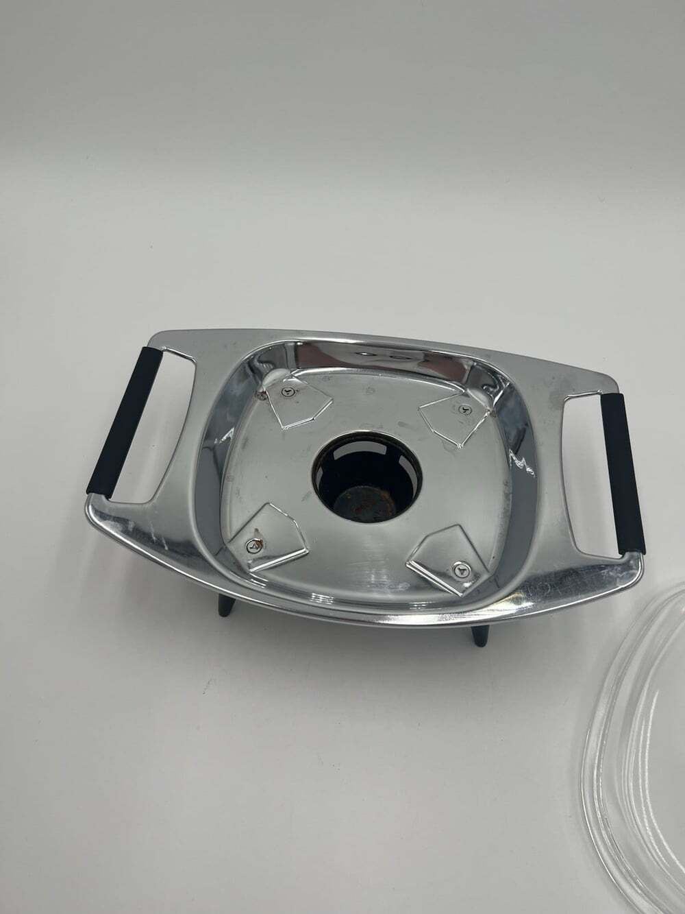 Vintage Corning Ware Black Trefoil 2.5 Qt Casserole Pyrex Lid Warming Stand - Picture 6 of 7